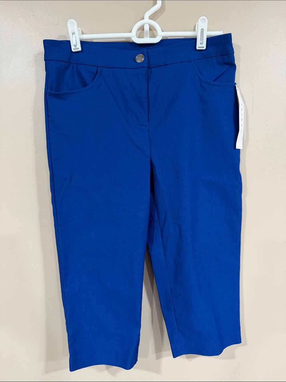 NEW Tribal Blue Women's Pull-On Capri Pants 4